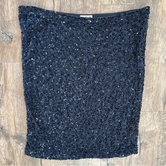 Haute Hippie Black Sequin Strapless Tube Top Size XS - Picture 3 of 10